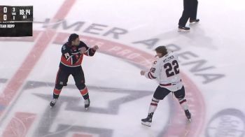 Diamond Hands Daniel Amesbury Fights Connor Mylymok, Hypes Up Home Crowd At Center Ice