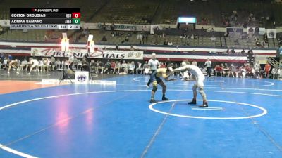 125 lbs Quarters & Wb (16 Team) - Colton Drousias, Glenville State University vs Adrian Samano, Averett