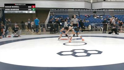 80 lbs Cons. Semis - Hadlee Worrell, Big Game Wrestling Club vs Arina Manrique, Fremont Warriors Wrestling Club