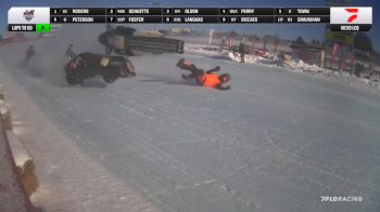 Huge World Championship Snowmobile Derby LCQ Crash