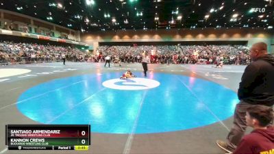 46-49 lbs Round 1 - Santiago Armendariz, Jr. Trojans Wrestling Club vs Kannon Crews, Buckaroo Wrestling Club