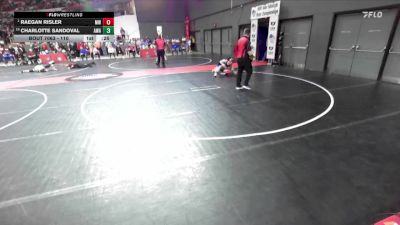 110 lbs Champ. Round 1 - Raegan Risler, MES Wrestling vs Charlotte Sandoval, Askren Wrestling Academy