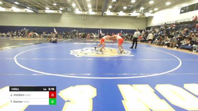 149 lbs Quarterfinal - Jordan Habben, Coast Guard vs Tye Barker, Coast Guard