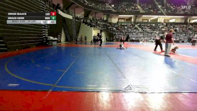 64 lbs Consi Of 8 #2 - Orion Isaacs, Lassiter Jr Trojans Wrestling Club vs Grace Kerr, Roundtree Wrestling Academy