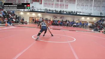 150 lbs Semifinals (8 Team) - Rajat Bhaskaran, Delaware Military Academy vs Nathan McCarra, Indian River