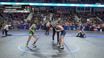 95 lbs Champ. Round 1 - Cayleigh Rutherford, Iola Kids vs Billeigh Lampe, St. Francis Wrestling Club