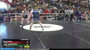 285 lbs Quarterfinal - Cody Cunningham, Lander Valley vs Kyle Logar, Douglas