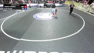 113 lbs Champ. Round 2 - Marley Hemmer, Red Star Wrestling Academy vs Alice Cullen, Cougar Youth Wrestling