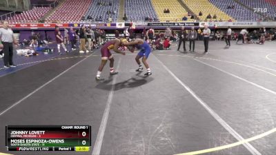 157 lbs Round 1 (16 Team) - Johnny Lovett, Central Michigan vs Moses Espinoza-Owens, South Dakota State