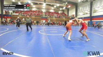 140 lbs Rr Rnd 3 - Wesley Brooks, Bixby JH Boys vs Caleb Kennedy, Raw Wrestling Club