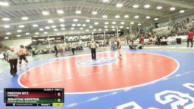 4-157 lbs Cons. Round 3 - Sebastian Griffiths, Loudoun Valley High School vs Preston Ritz, Powhatan