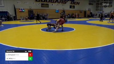 129 lbs Round Of 16 - Jack Simpson, Ponderosa (CO) vs Antonio Mills, Mill Creek (GA)