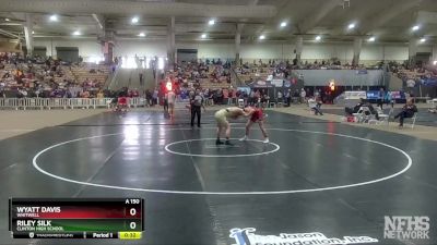 A 150 lbs Cons. Round 2 - Wyatt Davis, Whitwell vs Riley Silk, Clinton High School