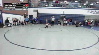 63 lbs Semifinal - PaizLeigh Lopez, All In Wrestling Academy vs Trayson Owen, 208 Badgers Wrestling Club