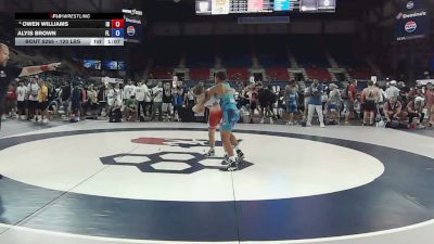 120 lbs Cons. Quarters - Owen Williams, Idaho vs Alyis Brown, Florida