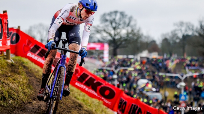 Lucinda Brand (NED) participates in the World Cup Cyclo-Cross 2024-2025 in Hoogerheide, Netherlands, on January 26, 2025