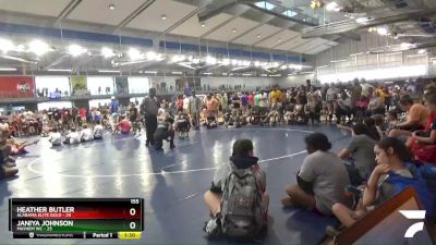 155 lbs Quarterfinals (8 Team) - Heather Butler, Alabama Elite Gold vs Janiya Johnson, Mayhem WC