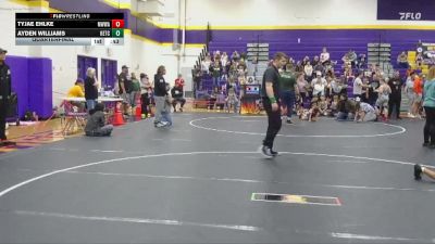 70 lbs Quarterfinal - Tyjae Ehlke, Mighty Warriors Wrestling Acad vs Ayden Williams, KC Elite Training Center