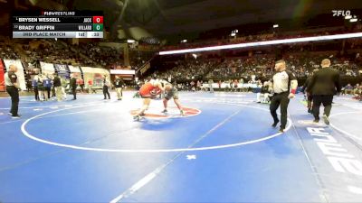 285 Class 4 lbs 3rd Place Match - Brady Griffin, Willard vs Brysen Wessell, Jackson