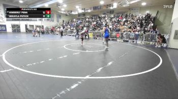 115 lbs Champ. Round 3 - Mikayla Putich, Fountain Valley vs Kimberly Pena, Temescal Canyon