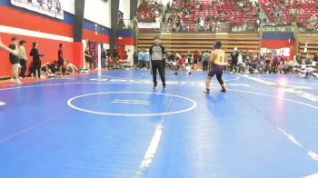 285 lbs Quarterfinal - Izaiah Shadden, Bristow vs Wesley Fogleman, Sand Springs JH (SS)