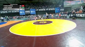 Girls 1B/2B/1A 120 Champ. Round 2 - Sonia Widman, Liberty (Spangle) (Girls) vs Kiley Kaiser, Okanogan (Girls)