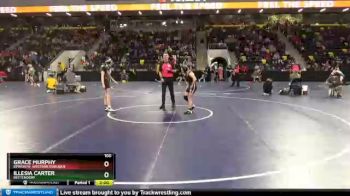 100 lbs Cons. Round 2 - Illesia Carter, Bettendorf vs Grace Murphy, Epworth, Western Dubuque