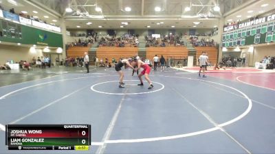 150 lbs Quarterfinal - Liam Gonzalez, Ramona vs Joshua Wong, Mt. Carmel