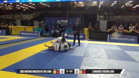 Leonardo Teixeira Lara vs Jose Mathias Macedo De Lira Luna 2025 Pan Jiu Jitsu IBJJF Championship