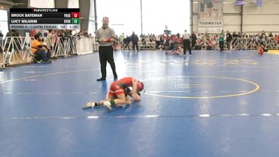 52 lbs Round 4 - 1:30pm Friday - Brock Bateman, PA USA vs Lucy Milgrim, Dynasty Death Row