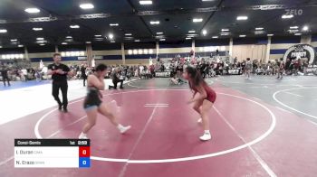 116 lbs Consolation - Isabella Duran, Cimarron Bad Boys vs Nathalie Erazo, Orange County RTC