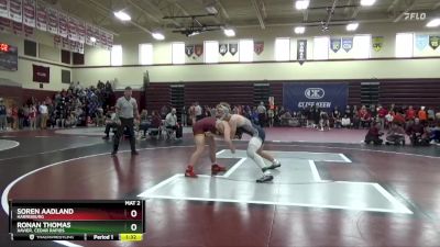 175 lbs Quarterfinal - Soren Aadland, Harrisburg vs Ronan Thomas, Xavier, Cedar Rapids