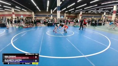 155 lbs Cons. Round 3 - GiGi Cedeno, Lake Highlands High School Wrestling vs Elizabeth Castro, Cypress Wrestling Club