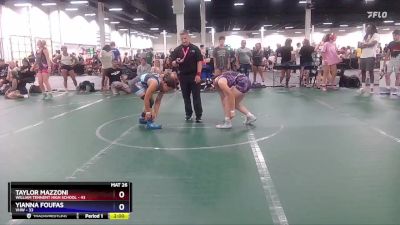 120 lbs Round 1 - Taylor Mazzoni, William Tennent High School vs Yianna Foufas, Vhw