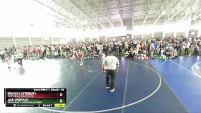 93 lbs Cons. Round 1 - Payson Attebury, Team Grand Valley Elite vs Ace Womack, Iron County Wrestling Academy