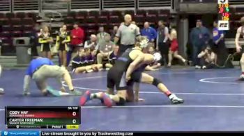 3 lbs Quarterfinal - Carter Freeman, Waukee Northwest vs Cody Hay, Bondurant-Farrar