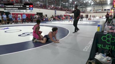 57 kg Cons. Rd Of 16 - Cameron Stinson Jr., Tar Heel Wrestling Club vs Marius Garcia, Pennsylvania RTC