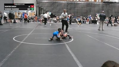 52 lbs Cons. Semi - Dominic Ramirez, Wolverine Wrestling Club vs Hunter Singh, Killingly Youth