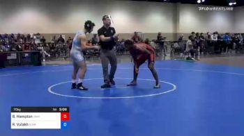 70 kg Consolation - Bryce Hampton, Unattached vs Ryan Vulakh, Scarlet Knights Wrestling Club