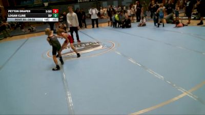 54-56 lbs Round 3 - Logan Cline, Empire vs Peyton Draper, RWC - Roy Wrestling Club