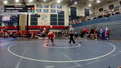 172 lbs Round Of 16 - Christian Yanosko, Fort Cherry vs Isaac Lacinski, Burrell