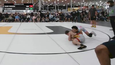 128 lbs Quarterfinal - Zane Crouse, Team Nauman Silver Fox - HSC vs CJ Caines, Mat Assassins Black - HSC