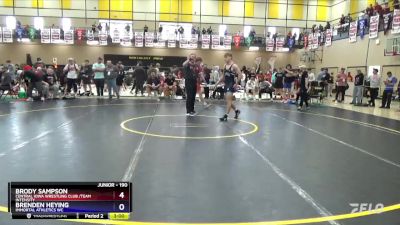 190 lbs 1st Place Match - Brody Sampson, Central Iowa Wrestling Club /Team Intensity vs Brenden Heying, Immortal Athletics WC