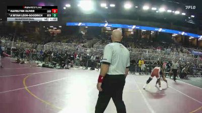 135 lbs Quarterfinal - A`Niyah Leon-Goodrich, Miami Southridge Hs vs Kaitelynn Oliver, Lake Gibson