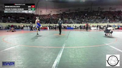 200 lbs Round Of 32 - Devin McColloch, Sand Springs Jr High vs Oscar Flores Robles, Bixby