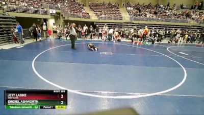 53 lbs Cons. Round 5 - Drexel Ashworth, Iron Co Wrestling Academy vs Jett Lasike, WESTLAKE