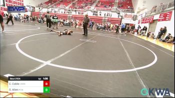 70 lbs Quarterfinal - Cooper Coble, Cowboy Wrestling Club vs Gabriel Allen, Ponca City Wildcat Wrestling