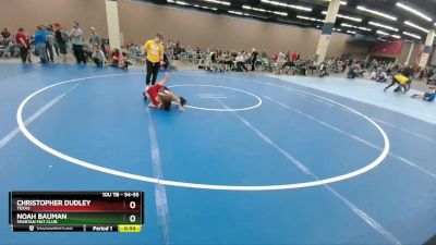 54-55 lbs Round 3 - Christopher Dudley, Texas vs Noah Bauman, Spartan Mat Club