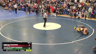 145 lbs Cons. Round 5 - Mykolas Matyjakowski, West Seneca W/E vs Abduali Mukumov, Sweet Home