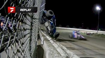 Troy Carey Takes A Massive Tumble At Ocala USAC Winter Dirt Games